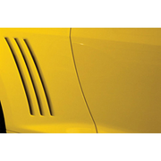 Camaro Rear 1/4 Panel Gill Insert Graphics, Clear To Flat Black Fade Kit : 10-15 Camaro
