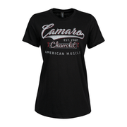 Camaro Ladies American Muscle T-shirt : Black