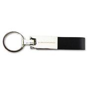 Camaro Metal W/Leather Strap Keychain