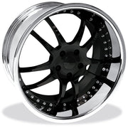 947 WCC Forged Camaro Wheels - Black Face with Chrome Lip