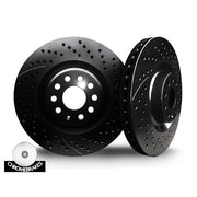 2010-2015 Camaro Colored Drilled and Slotted Rear Rotors V6