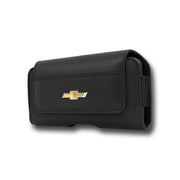 Camaro Cell Phone Holder Leather Belt Case with Chevy Bowtie : Black