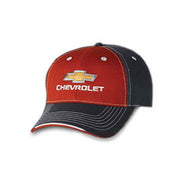 Chevrolet Gold Bowtie Embroidered Tri-Color Hat-Cap : Navy-Orange