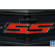 2014-2015 Camaro SS Stock Grille Emblem - Red SS with Polished Outer