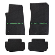 Camaro Floor Mats 4 Pc. Set (Green Lettering)