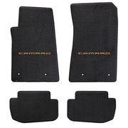 Camaro Floor Mats 4 Pc. Set (Orange Lettering)