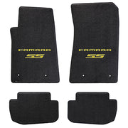 Camaro SS Floor Mats 4 Pc. Set (Yellow Lettering & SS Logo)