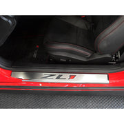 Camaro ZL1 Door Sill Plates - Stainless Steel Executive Style