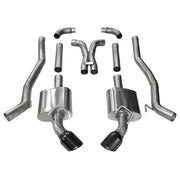 Camaro SS XTREME 3.0" Cat Back Exhaust w- X-Pipe - Black Pro Series Tips