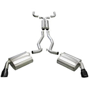 Camaro 3.6L V6 Sport Cat-Back System w- XO Crossover 4.0" Black Pro-Series Tips - Corsa