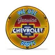 CHEVROLET 36 INCH NEON SIGN IN METAL CAN