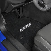 2016+ Camaro Floor Mats 4 Pc. Set (Silver SS Logo)