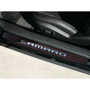 Camaro Door Sill Plates - Camaro Script : Carbon Fiber