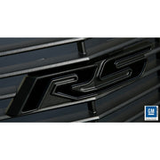 2010-2013 Camaro RS Heritage Grille Emblem - Gloss Black RS with Satin Black Outer