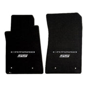 Camaro SS Floor Mats 2 Pc. Set (Silver Lettering & SS Logo)