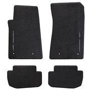Camaro Floor Mats 4 Pc. Set - 45th Anniversary Sideways Logo (Silver Lettering)