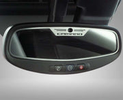 Camaro Rear View Mirror Trim "Camaro" Style Brushed Oval