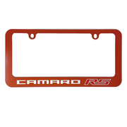 Camaro RS License Frame : Exterior Color - Inferno Orange Metallic