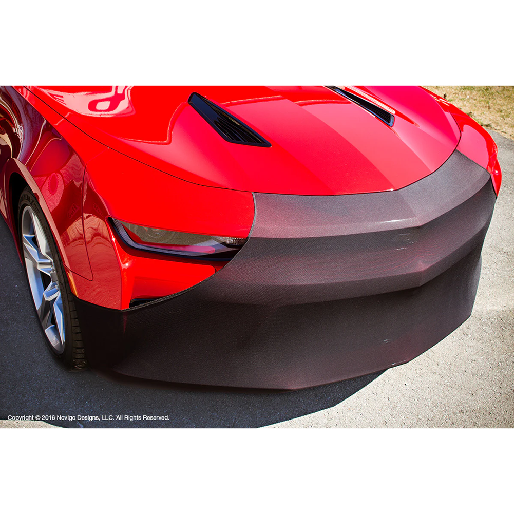 thumbnail image 2 of NoviStretch Camaro 5th Gen Front End & Mirror Bra – High-Tech Stretch Mask Combo (Black) 2 of 6