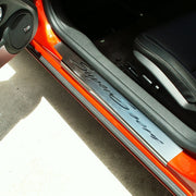 Camaro Door Sill Plates - Brushed-Polished Stainless Steel "Super Sport"