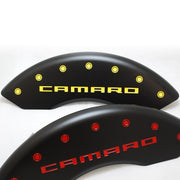 2010-2015 Camaro SS - Caliper Covers - (Brembo Brakes) - Camaro & SS Logo - Stealth Black Series w- Custom Color Letters