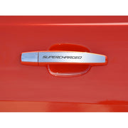 2010-2015 Camaro Door Handle Plate Polished Exterior "Supercharged" 2Pc
