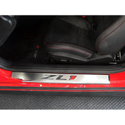 Camaro Doorsills Executive Series Brushed-Polished with "ZL1" Inlay 2Pc