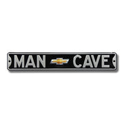 Chevrolet Gold Bowtie "Man Cave" Street Sign - 36" x 6"