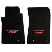 Camaro RS Floor Mats 2 Pc. Set (Red Lettering & RS Logo)