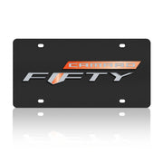 Carbon Steel License Plate- Camaro Fifty Badge